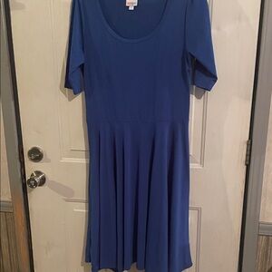 LuLaRoe Classic Blue Midi Dress